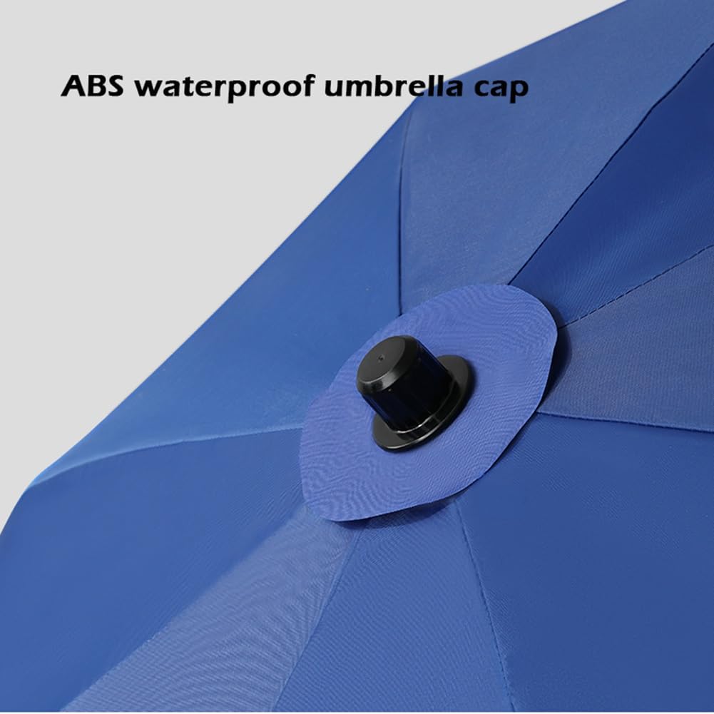 Parasol Ogrodowy z Regulacją Wysokości, Duży Okrągły Parasol na Taras/Plażę/Basen, 2.4m (Color : Bleu)