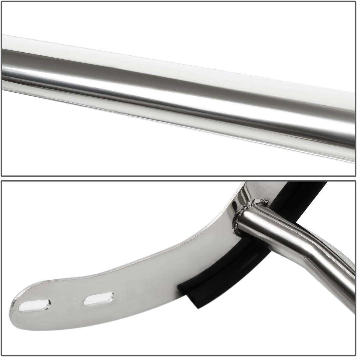 Front Bumper Brush Grille Guard Compatible with 2008-2015 Toyota Land Cruiser, Stainless Steel, Polished Chrome 2009 2010 2011 2012 2013 2014