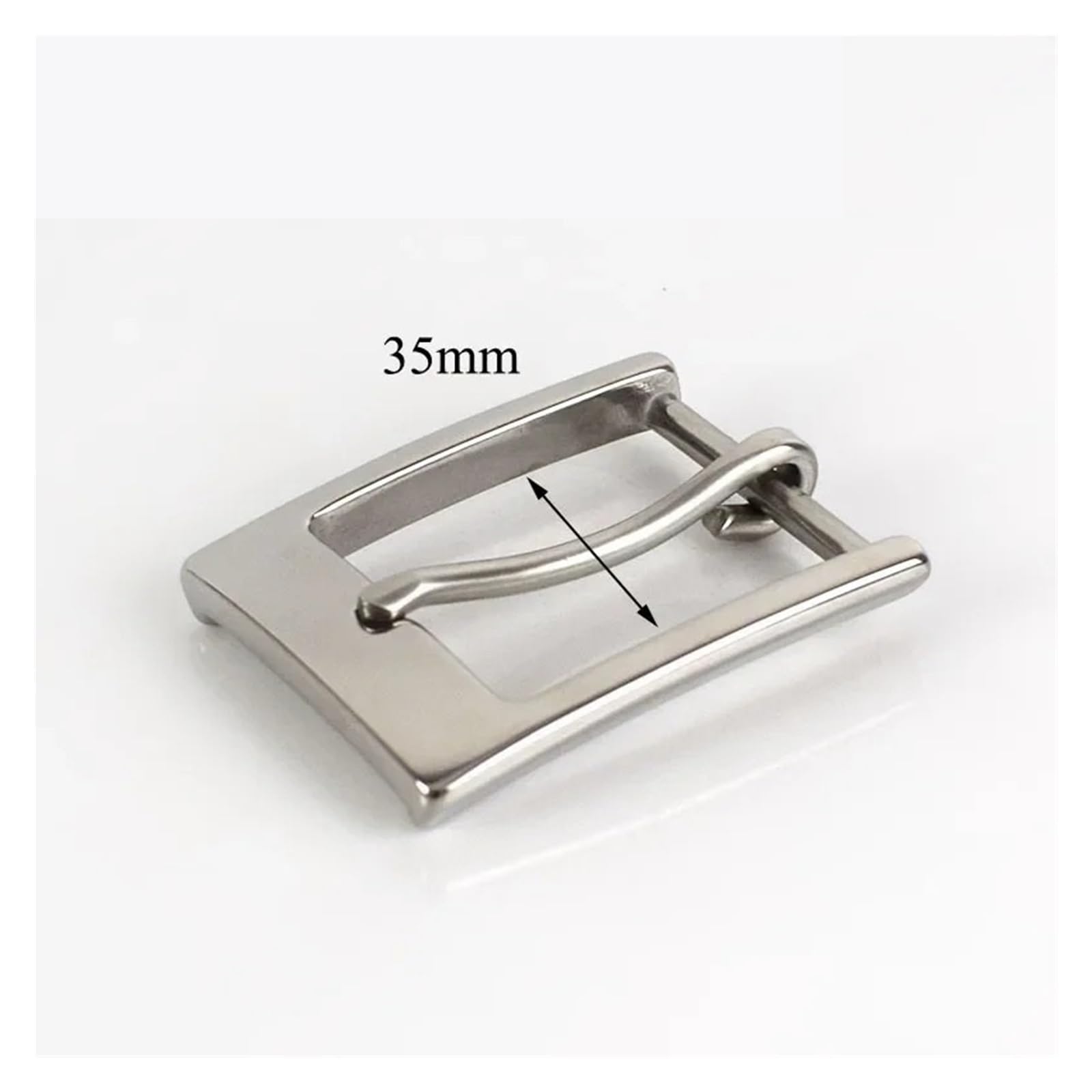 Generico 1 pezzo/3 pezzi 35mm fibbia della cintura in acciaio inossidabile fibbia ad ago da uomo testa della cintura accessori decorativi hardware artigianale in pelle fai da te(3pcs)