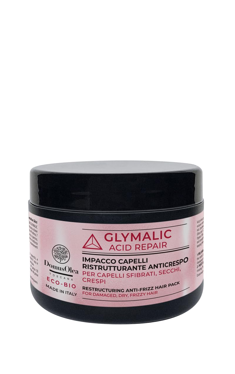 IMPACCO CAPELLI RISTRUTTURANTE ANTICRESPO – GLYMALIC ACID REPAIR – Ristrutturante e Lucidante a pH Acido – Per Capelli Sfibrati, Secchi o Crespi – 250ml - ECO-​BIO - Domus Olea Toscana