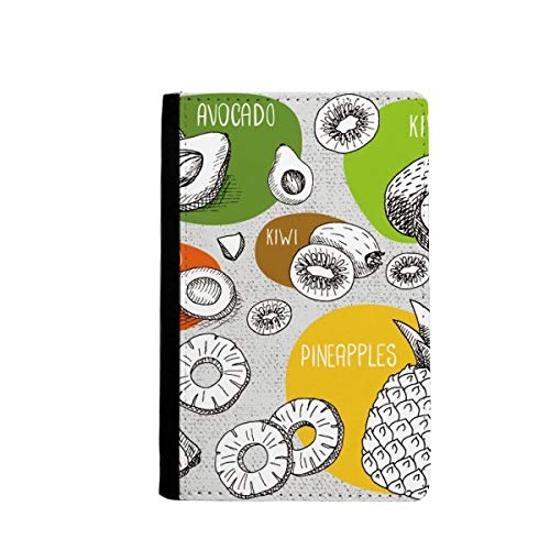 Étui pour passeport et cartes motif ananas kiwi idéal pour organiser vos vacances au soleil