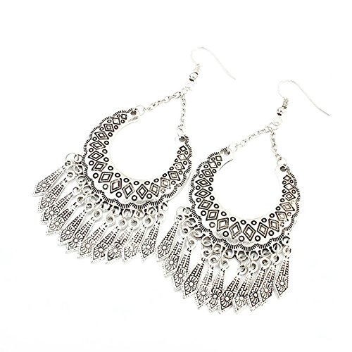 Boucles D'oreilles Kabyle En Argent Et Corail - Occasion En Bon état, Style Ethnique