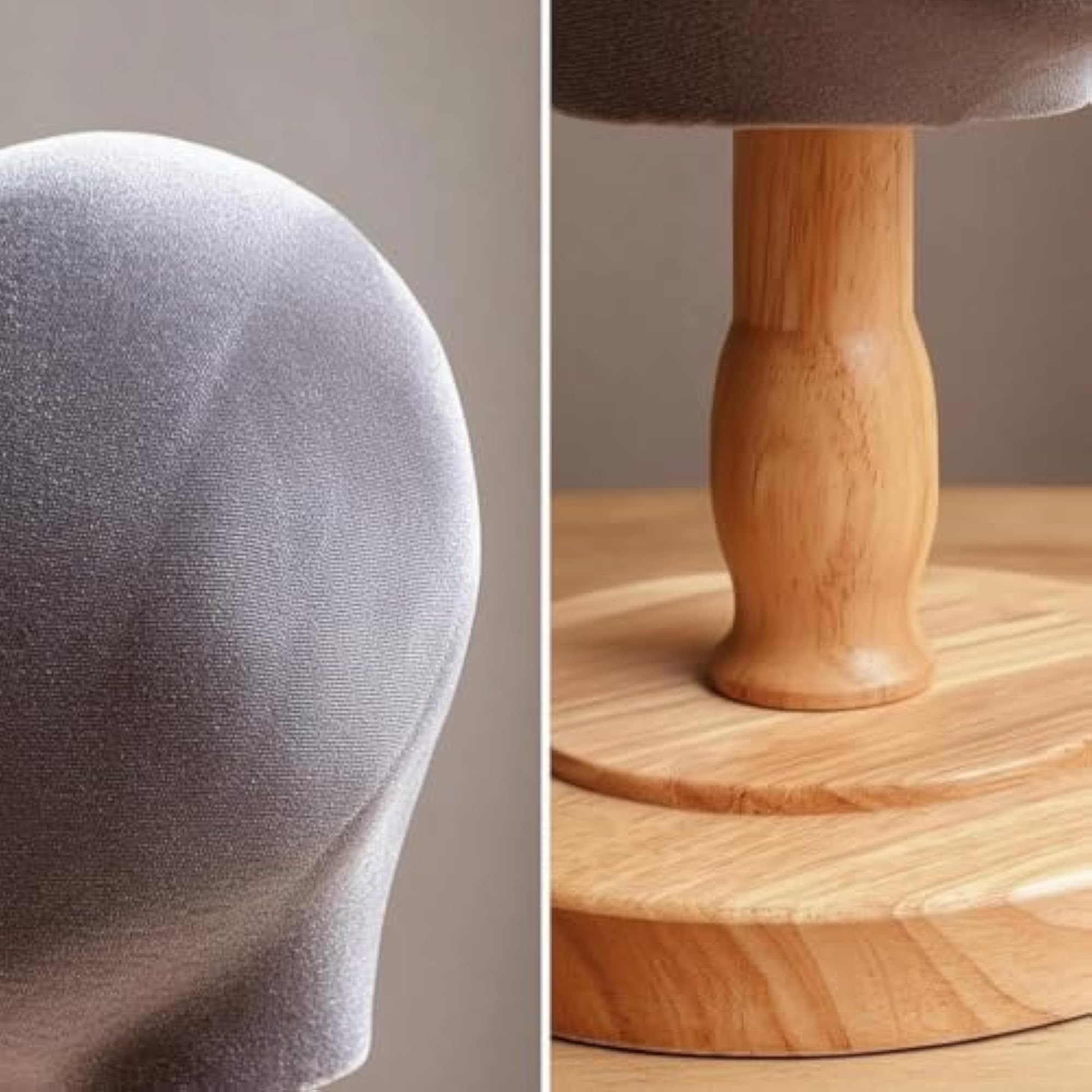 Pinnable Velvet Head Wooden Head with Stand