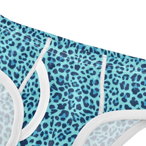 Boys' Underwear Cotton Little Boys Blue Leopard Print Briefs Soft Toddler Underwear 2T-8Y4