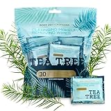 Body Prescription Makeup Cleansing Wipes - Gentle and Effective Face Wipes, 30 Count Individually Wrapped (Pack of 1), Tea-Tree Makeup Wipes