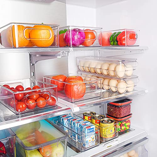 Kitchen Clear Plastic Egg Holder, Bpa Free Pet Egg Storage Container With Lid, Glsogl Stackable Refrigerator/Fridge Storage Container, 14-Egg Box, Pack Of 2 #TOP6