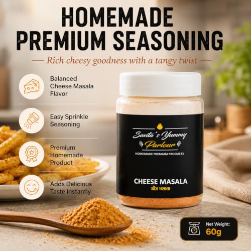 Image of Savita's Yummy Parlour Cheese Masala - Homemade Premium Spice Blend | Flavor Booster for Snacks, Pasta, Popcorn & More