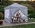 COOSHADE 8x8 Ft Pop up Canopy Tent Enclosed Instant Folding Canopy Shelter with Elegant Church Window Outdoor Pavilion Cater Party Wedding BBQ Events Tent(Grey)