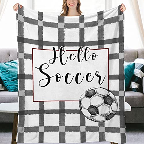 Couverture duveteuse premium Hello Soccer jeté de lit douceur supérieure - 8