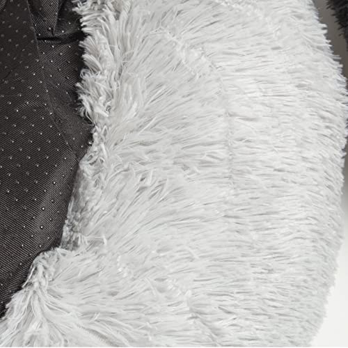 Wallace & Jones | Plüschbett Sarnia - M | Hundebett Liegekissen Donut | ca. 80 x 80 x 24 cm | Hellgrau