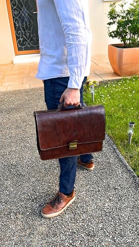 Sacoche ordinateur cuir véritable protégeant votre PC du choc - 6