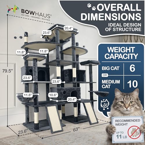 Torre grande para gatos CAPHAUS interior XXL 80 pulgadas miniatura 4