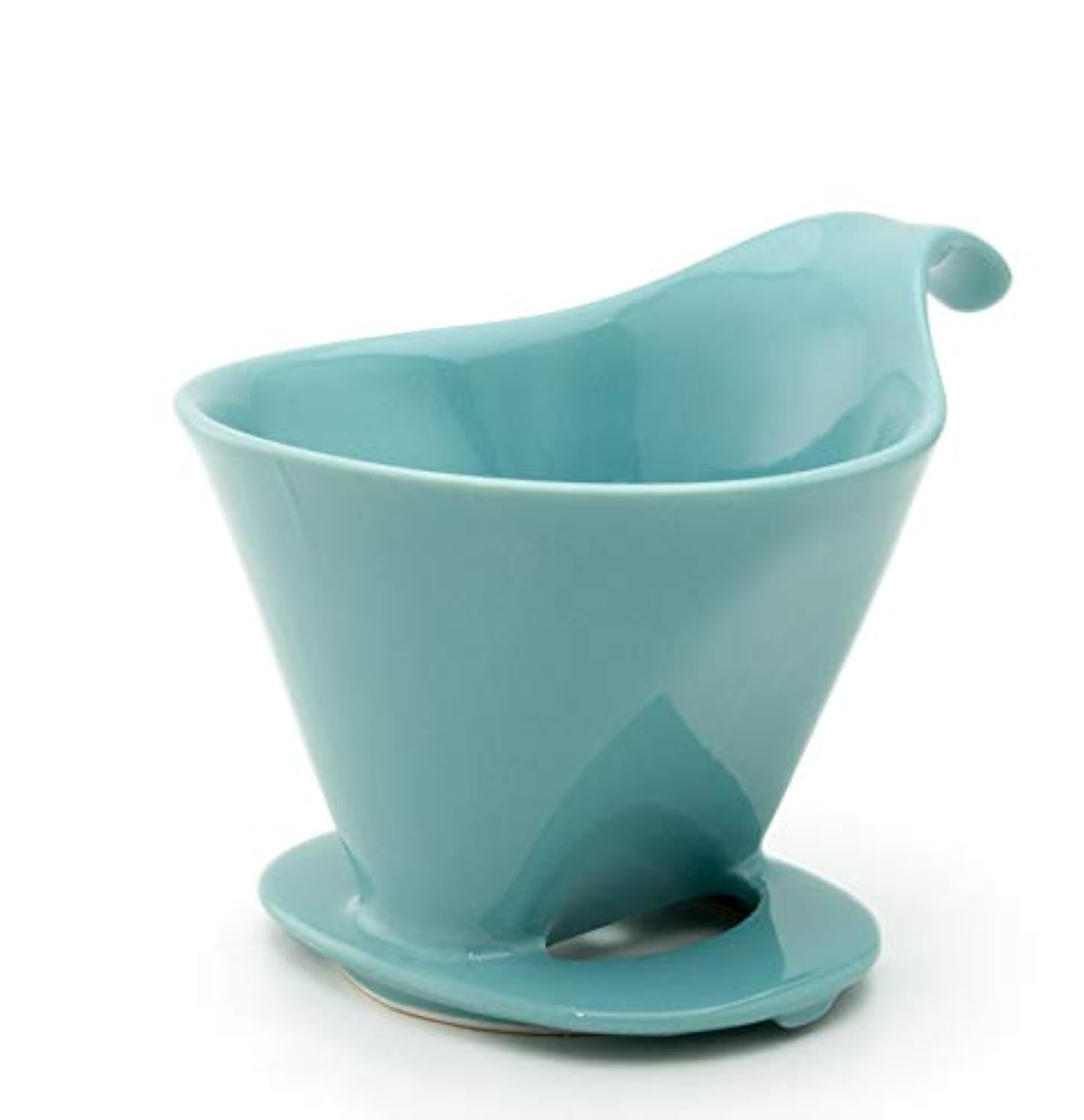 ZERO JAPAN Ceramic Coffee Dripper for #2 or #4 paper filter - Drip Cone Brewer - Ice Blue