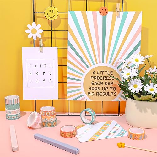 Cintas Washi coloridas de flores que llenan de alegría tus manualidades y cartas 6