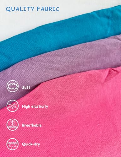 Kiench 10 Pack Girls Leggings Cotton Multipack Solid Colors Tights Pants Full Length4