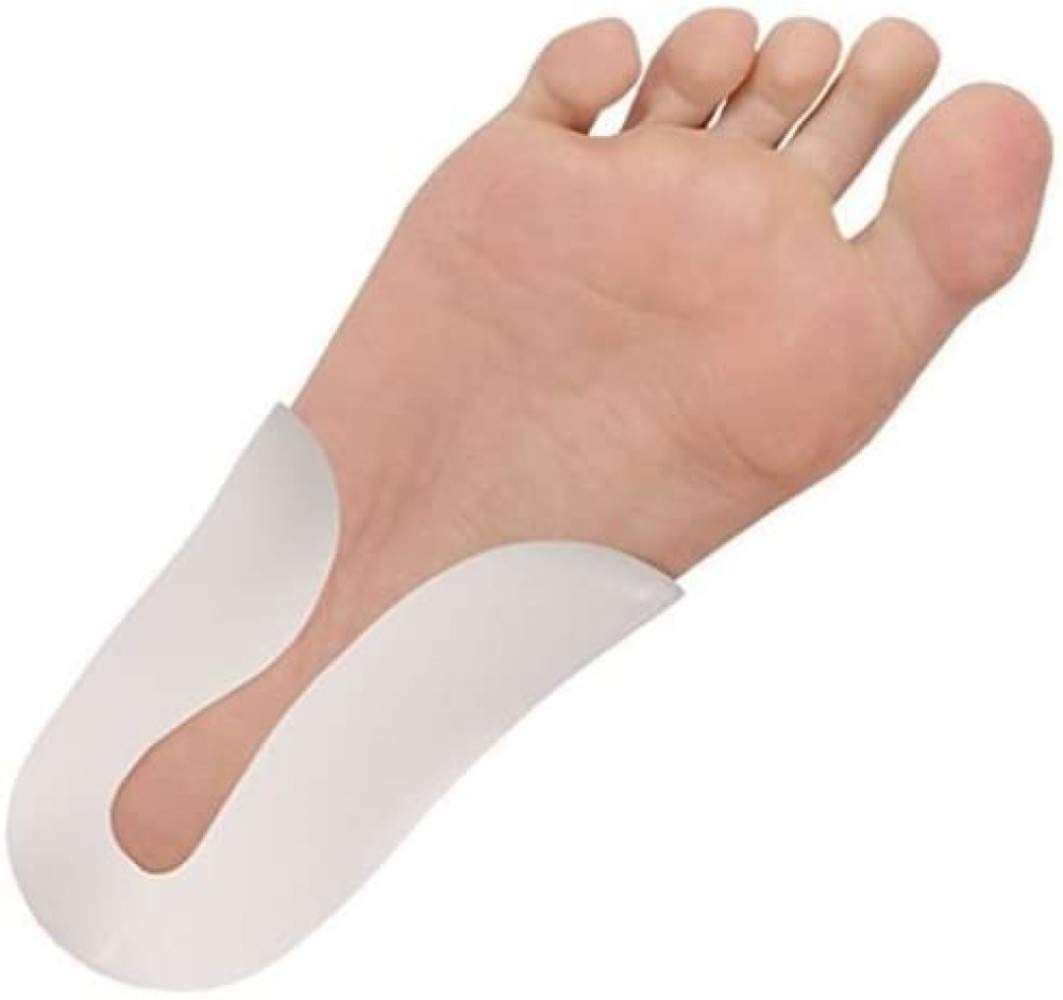 PEDIMEND Inserti di supporto per arco plantare in gel di silice a forma di U (2 paia – 4 pezzi) – morbido supporto plantare plantare – supporto ortopedico per arco plantare – allevia il dolore per