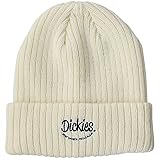[ディッキーズ] ルッキング 刺繍 リブ編み ニットキャップ 帽子 メンズ ニット帽 ワッチキャップ レディース ユニセックス アクリル ビーニー 無地 ニードルオフホワイト