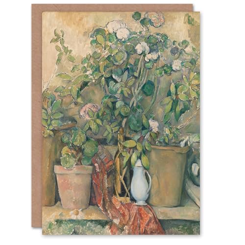 Artery8 Paul Cezanne Art Card Terracotta Pots and Flowers