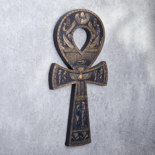 Sculpture murale Ankh Veronese Design plaque égyptienne décoration maison