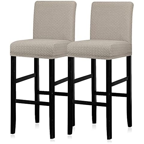 Lellen Stretch Washable Bar Stool Covers Set of 2 Cover