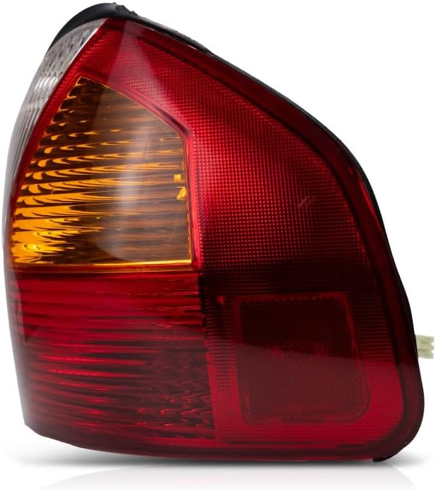 CarLights360 For Hyundai Sonata 2001 2002 2003 2004 Tail Light Assembly Passenger Side | Red/Amber/Clear Lens | Replacement For HY2801125 | 92402-26010