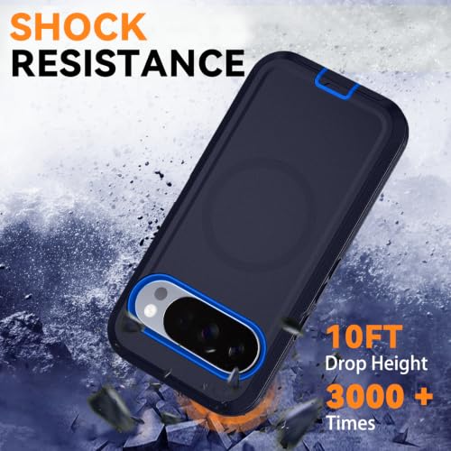 KTUOHU for Google Pixel 10 Pro XL Magnetic Case [Compatible with Magsafe] [Screen Protector] [Dual Layer Military-Grade Protection] Heavy Duty Shockproof Protective Cover for Google 10 Pro XL, Blue by KTUOHU - Used condition - Image 4