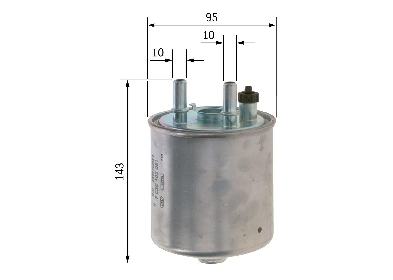 Bosch Filtre à Carburant Diesel - Sépare les Particules du Carburant - Protège le Système d'Injection