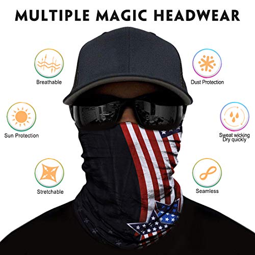 Image of Venswell Neck Gaiter Face Mask Men Women,Seamless Bandana Rave Face Cover Scarf Mask,Balaclava,Headband, Head Wrap,Headwear