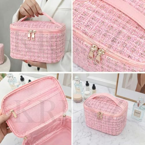Image of KRENZ Crochet Kit for Beginners Adults, Crochet Kits Include Yarn, 59pcs Crochet Starter Kit for Beginners Kids,Ergonomic Crochet Hooks 2.0-6.0 mm, Lace Steel Needles 0.6-1.9 mm (Pink Gold)