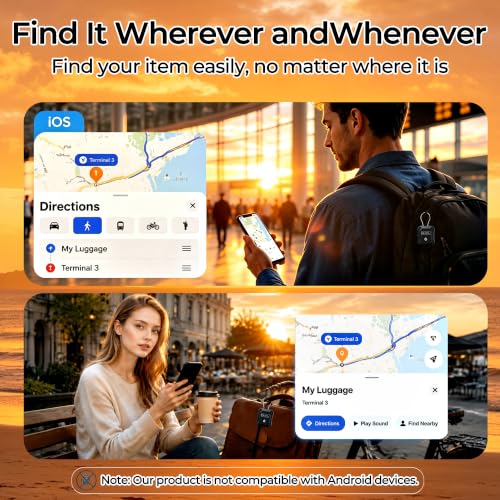 Image of Tracker Tag 1 Pack(iOS Only), Bluetooth Trackers for Apple Find My, 7-Year Battery Life, IP68 Waterproof, Item Finders Smart Tag for Keys, Luggage, Backpack-[Apple MFi Certified]