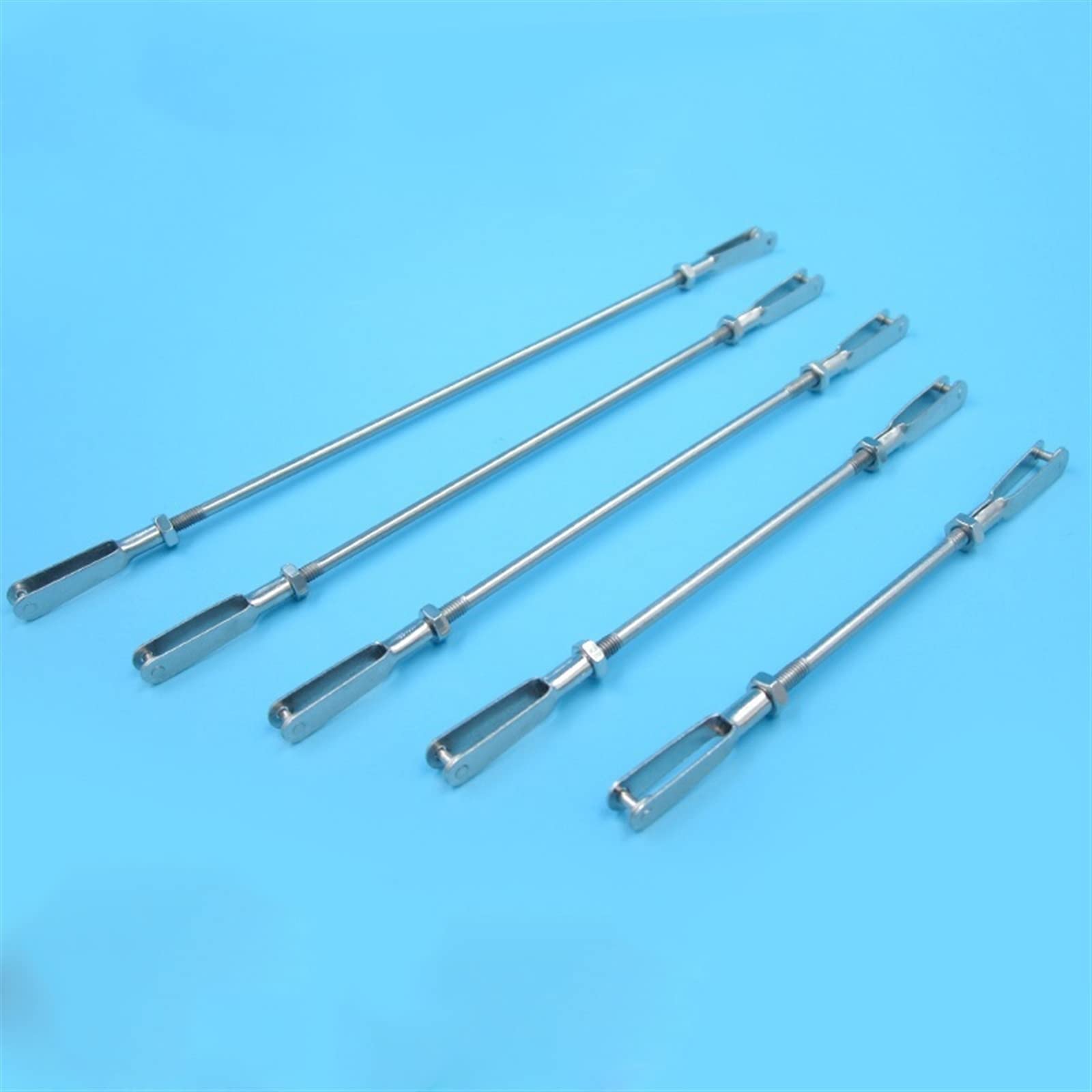 DingMotuo 10Pcs M2L22mm, M3L25mm Servo Horn Steel Clevis Chuck Pull Rod Clips - Rod Clamp Tie Rod with Bilateral Chuck for DIY RC Airplane/Car/Boat Models (Color : 120mmPull Rod, Size : M3*L25mm)