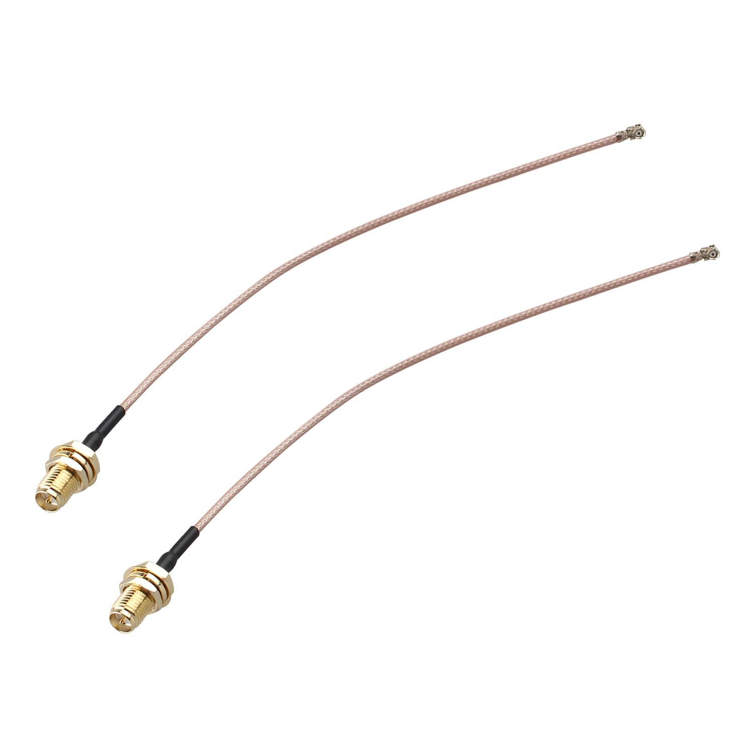 Futheda 2pcs U.FL IPX IPEX to RP-SMA Female Bulkhead Mount WiFi Antenna Adapter RG178 Coaxial Pigtail Cable 15cm/6inch for WiFi Router Wireless Mini PCI Express Network Card Adapter Hotspot Modem