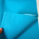 Tissu Lin au Mètre - 140cm Large, pour Couture de Manteau Chemise Robe Pantalon Costume Canapé Bricolage (Bleu/Noir/Vert) - Tissu d'Ameublement Décoratif(Lake blue,145x300cm)