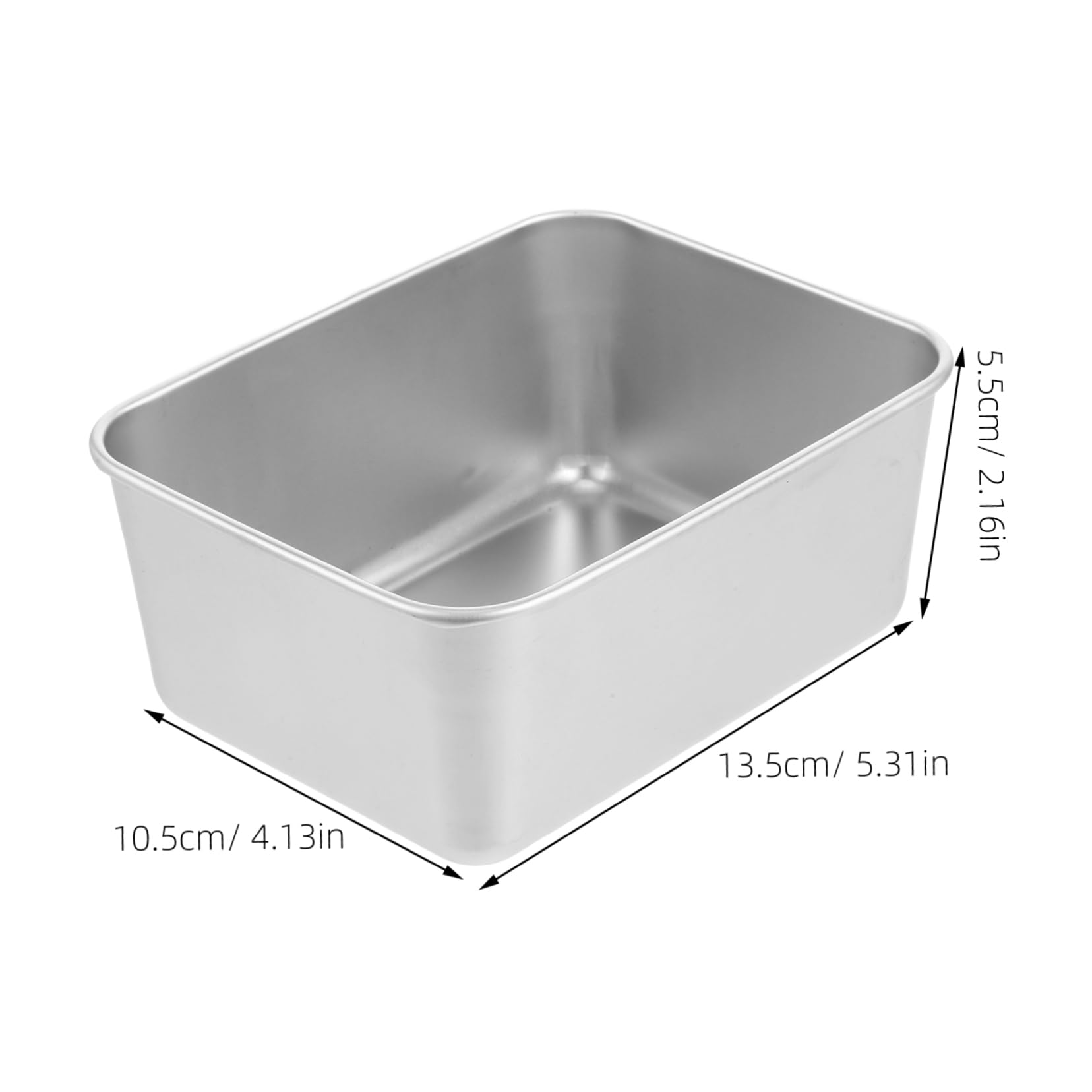 Cabilock 6pcs Stainless Steel Square Baking Dish Nonstick Metal Pans for Cheesecakes Bread Desserts Elegant Flat Bottom Design for Everyday Special Occasions