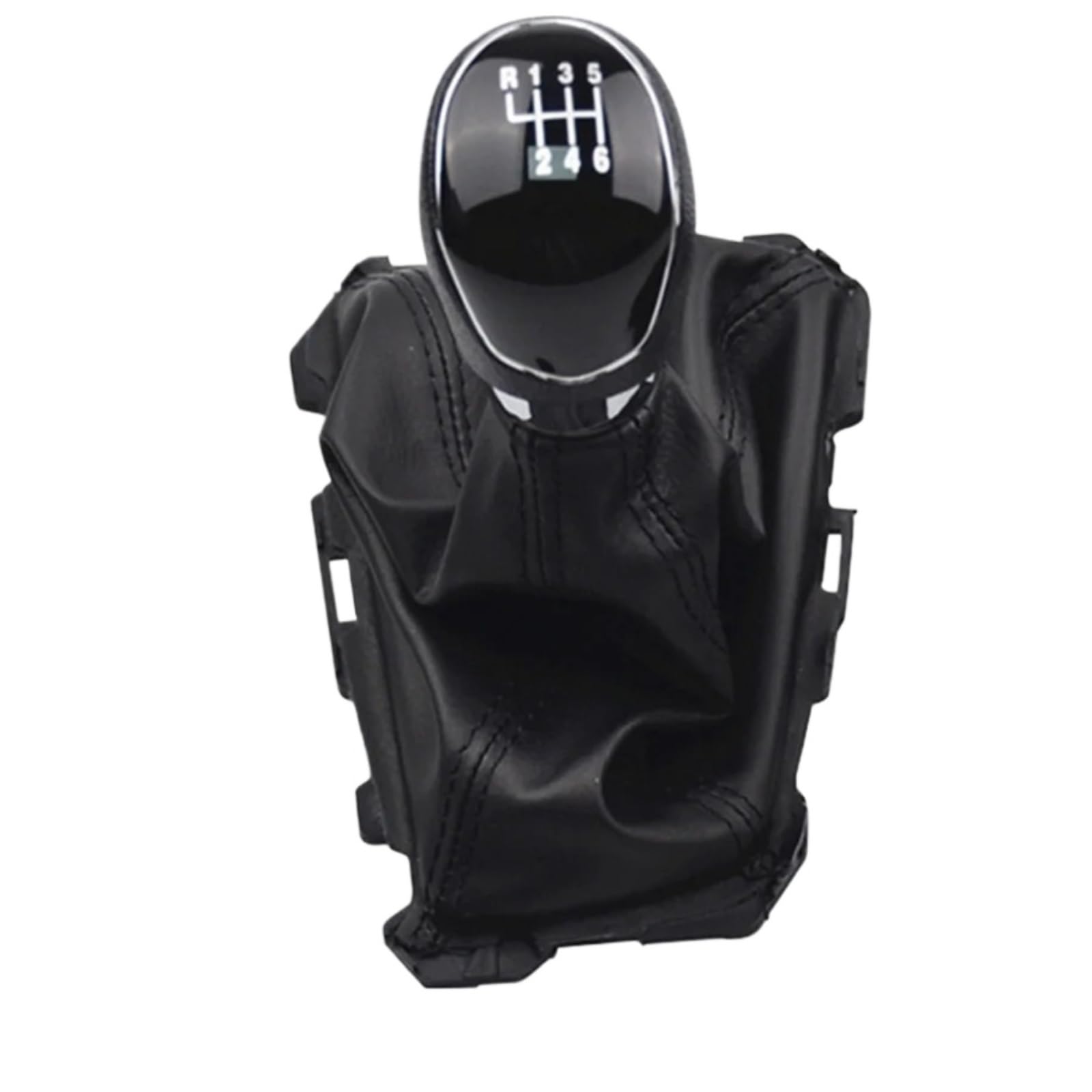 Tnbru 6 Speed Gear Shift Head For Focus 3 Mk3 1.6 2012-2016 Car Stick Gear Knob Shift Handball With Black Gaiter Boot Manual 5/6 Speed(6 Speed)