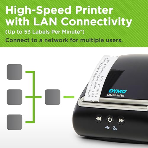 DYMO LabelWriter 5XL Label Printer Bundle Prints Extra-Wide ShippingLabels (UPS USPS) from Amazon eBay and More Perfect for eCommerce Sellers Includes 5 Extra-Large Shipping Labels (1100 Total) by DYMO - Image 7