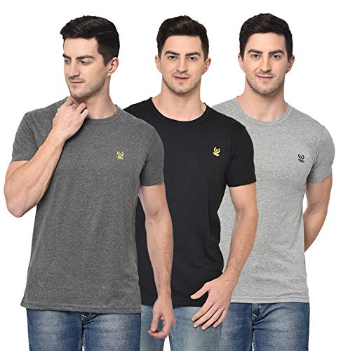 Image of Mack Jonney Cotton Blended Half Sleeve Regular Fit T-Shirts for Men(Pack of 3)