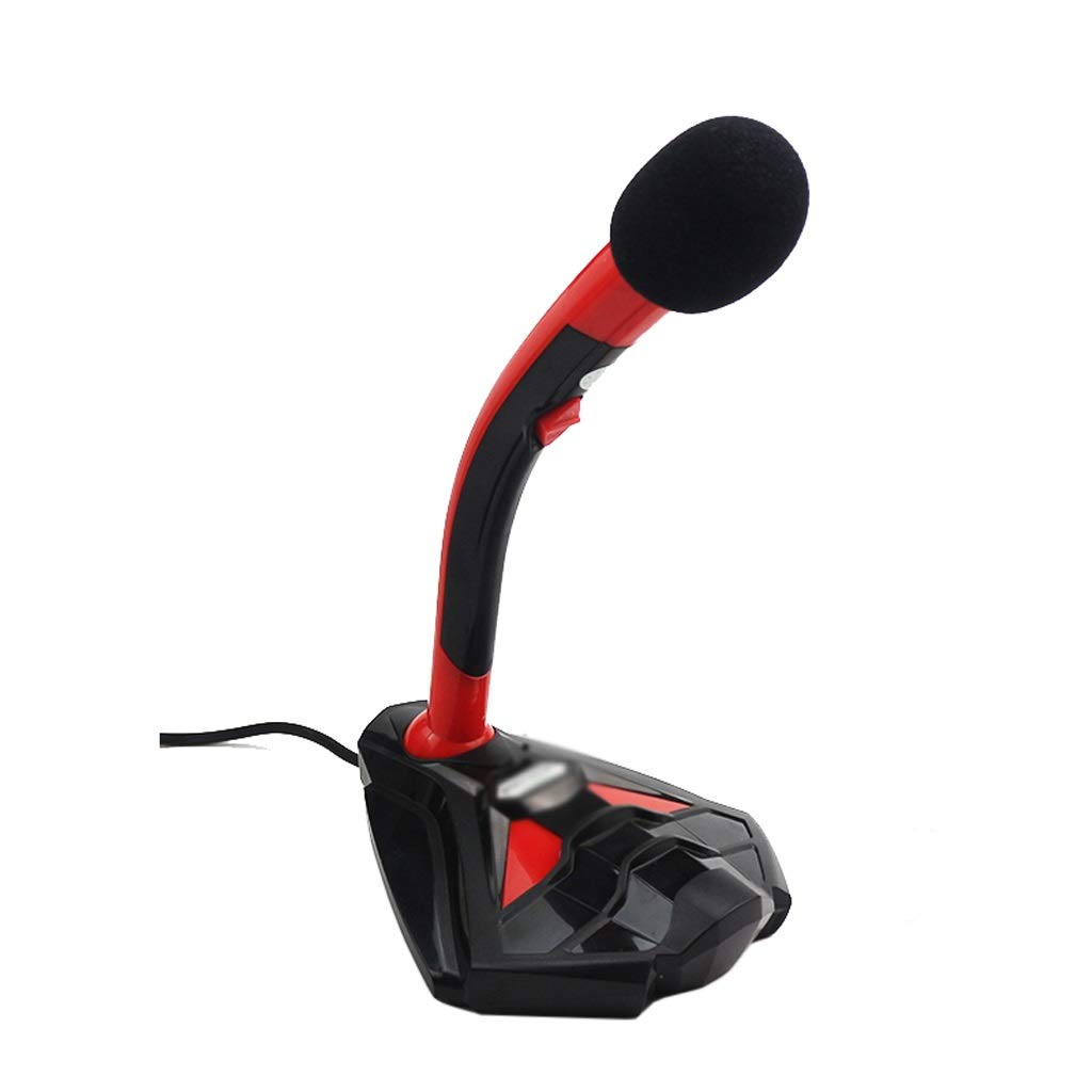 Microphone de karaoké USB rouge pour ordinateur et studio HD