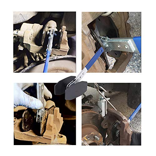 Hausun Brake Caliper Press Tool - 360 Degree Car Adjustable Ratchet Piston Spreader Tools Set For Single Twin Quad Piston Disc Brake Repair Replacement #TOP4