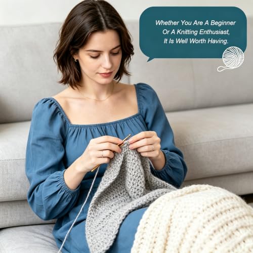 CCLKHY Häkelnadel-Set: 4 Multicolor Aluminium Tunesische Stricknadeln für Anfänger & Profis – Bild 6