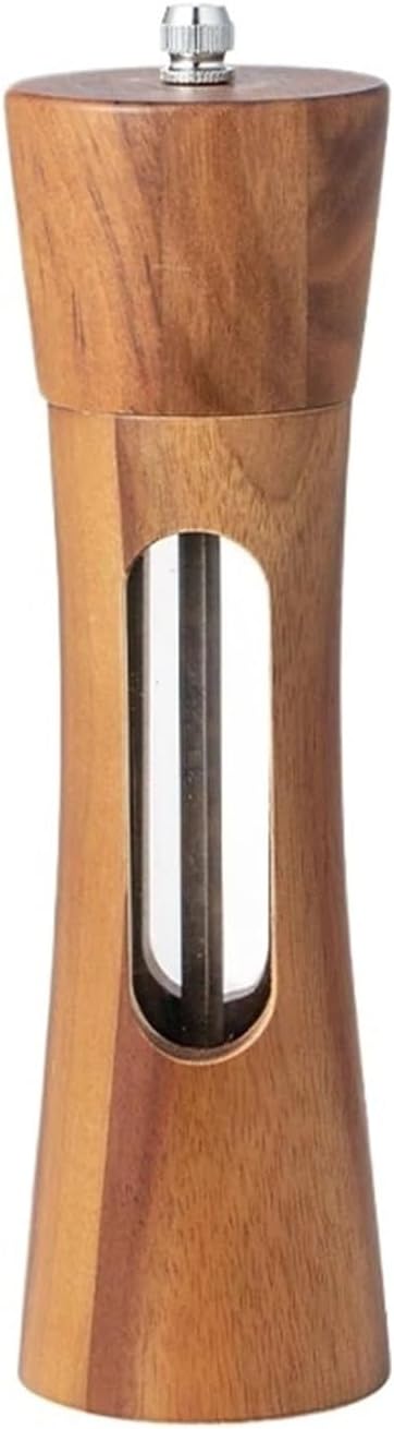 Manual Salt And Pepper Grinder Mills Acrylic Wooden Sea Spice Mill Seasoning Jar Kitchen Cooking Tool