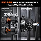 TOUSAINS CR63 Foldable Cable Machine, 450 lb Plate Loaded LAT Pulldown and Low Row Machine, Freestanding Compact Pulley System for Home Gym, Fits 1' & 2' Plates and Dumbbells