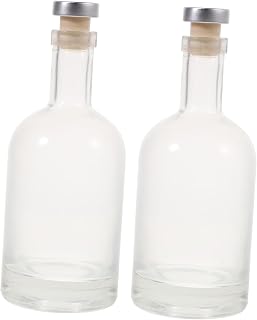 LIGIGWASH 2 Piezas Botella De Vino De Fondo Gruesa Vodka Decantador De Botellas Etiquetas Botellas De Vino Botella De Vino De Viaje Botellas De Decantador De Whisky Botellas Con Tapones