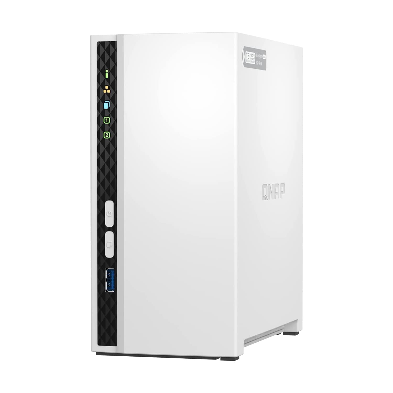 QNAP TS-233-US 2 Bay Affordable Desktop NAS with ARM Cortex-A55 Quad-core Processor and 2 GB DDR4 RAM (Diskless)