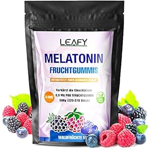 Melatonin Fruchtgummis – Einschlafhilfe | Optimal dosiert | XXL Packung 220-270 Stk. 500g | Schneller Einschlafen…