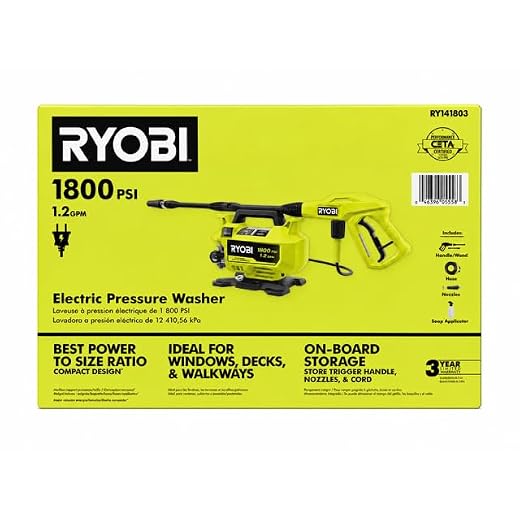 RYOBI Cold Water Electric Pressure Washer