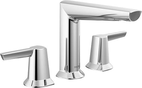 Miniatura 7 de Delta Faucet Galeon 3571-BLMPU-DST - Grifo de baño de 3 agujeros negro mate montado en cubierta con tecnología de sello de diamante, ensamblaje de