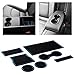 Custom Fit Cup and Center Console Liner Accessories for Tesla Model 3 2017 2018 2019 7-pc Set (Blue Trim)