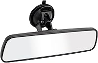 LECAMEBOR Universal Anti-Glare HD Rear View Mirror with 360° Adjustable Suction Cup - Wide View for All Cars