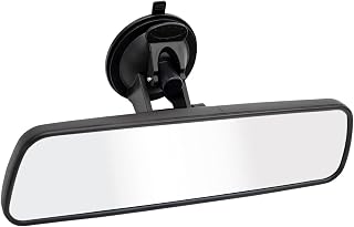 LECAMEBOR Universal Anti-Glare HD Rear View Mirror with 360° Adjustable Suction Cup - Wide View for All Cars